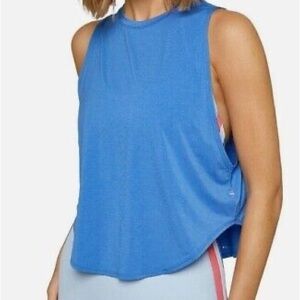 Fourlaps Muscle Crop Tank Size Small Blue